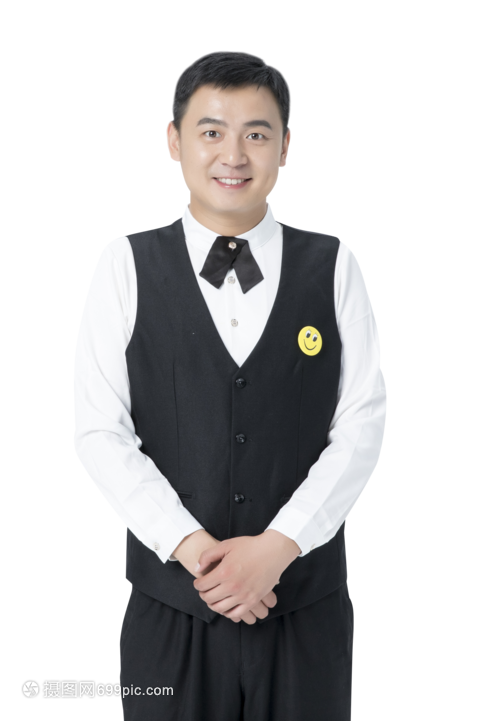 男服务员微笑服务 点亮餐饮体验的温暖之光